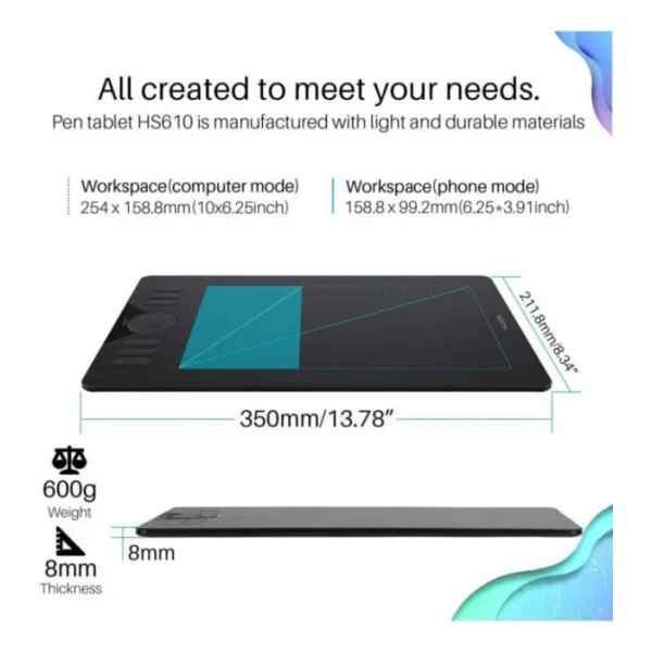 Huion Hs610 Grafik Tablet - Görsel 10