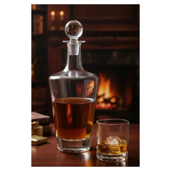 Paşabahçe Kristal El İmalatı Kapaklı Viski Şişesi 90626 1000 Cc - Görsel 4
