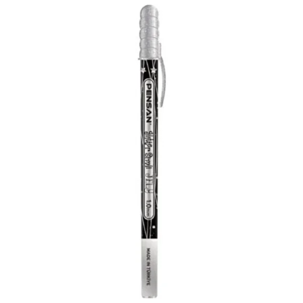 Pensan Jely Simli Gümüş 1.0 Mm Jel Kalem - Görsel 4