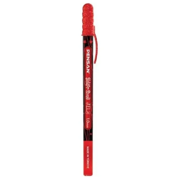 Pensan Jely Simli Kırmızı 1.0 Mm Jel Kalem - Görsel 3