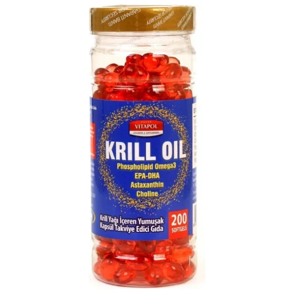 Vitapol Krill Oil Complex Astaxanthin+Choline+Phosphatidylserine+Omega3+Epa Dha 200 Kapsül Vk1 - -- - Görsel 5
