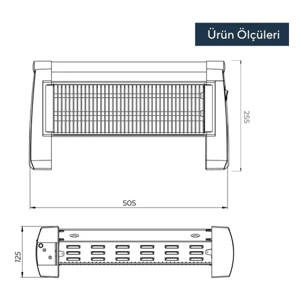 Kumtel Ks-2819 1200 W Bordo Quartz Isıtıcı - Görsel 5