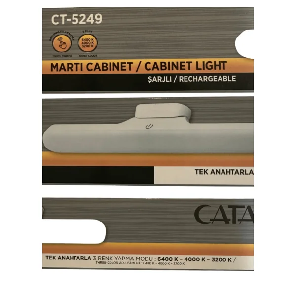Cata Cata Ct-5249 3w Beyaz-Günışığı-Sarı Işık 3 Farklı Renk Modu Şarjlı Mıktanıslı Işık 2 Adet - Görsel 3