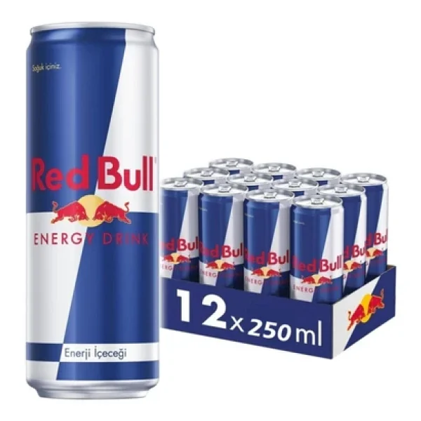 Redbull Enerji İçeceği 250 Ml Original X 12 Adet - Görsel 4