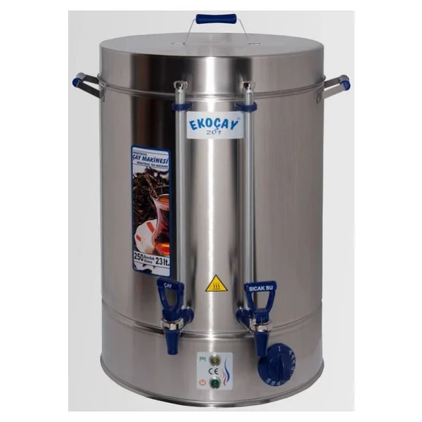 Tuğra Elektrikli Semaver 250 Bardak 23 Litre Çay Makinesi Otomatı Çaycı Krom - Görsel 4