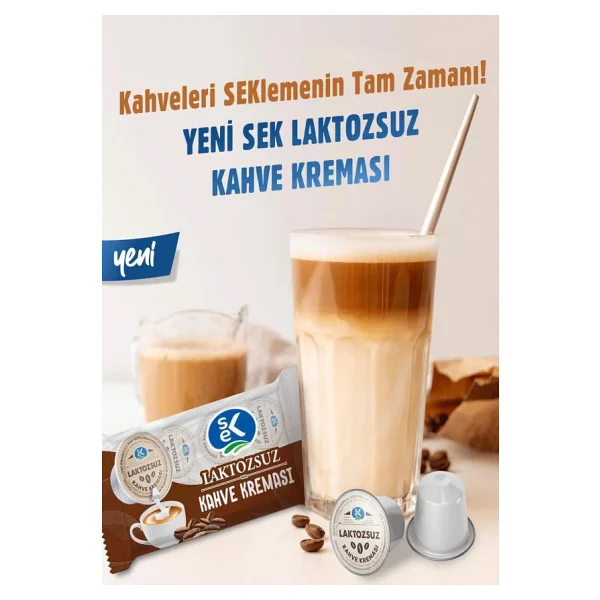 Sek Laktozsuz Kapsül Kahve Kreması 15 ml 10'lu - Görsel 3