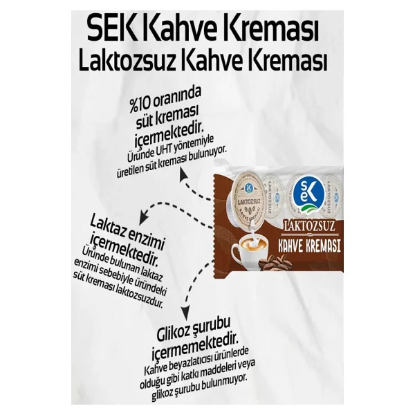 Sek Laktozsuz Kapsül Kahve Kreması 15 ml 10'lu - Görsel 4