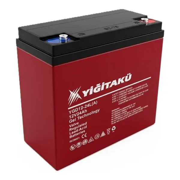 Yiğit Akü 12 V 24 Ah Jel Elektrikli Motosiklet Aküsü (5 Adet) - Görsel 2