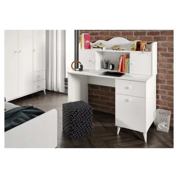 Kznmob Home Akasya Modern Genç Odası Takımı Beyaz - 4 Parçalı Ve Tamamı 1. Kalite Mdf - Görsel 5