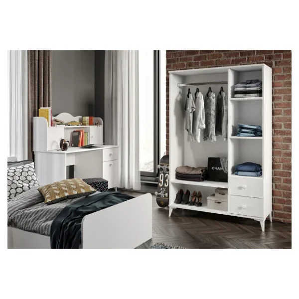 Kznmob Home Akasya Modern Genç Odası Takımı Beyaz - 4 Parçalı Ve Tamamı 1. Kalite Mdf - Görsel 6