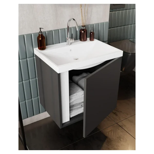 Karen Kemer 60 Cm Lavabolu Banyo Dolabı Seti - Görsel 4