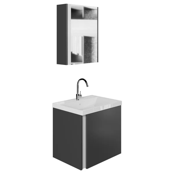 Karen Kemer 60 Cm Lavabolu Banyo Dolabı Seti - Görsel 8