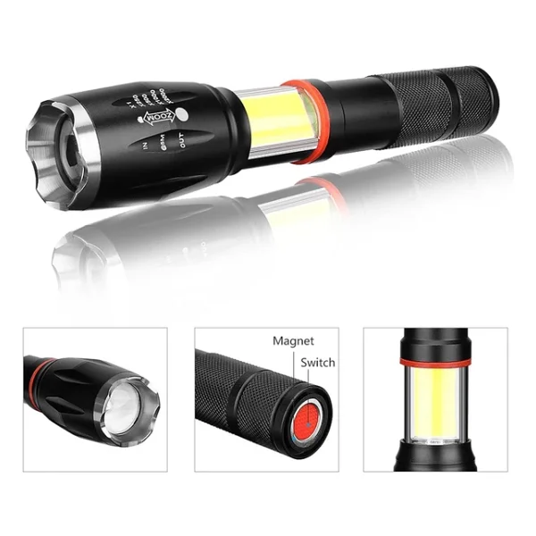 Valkyrie T6 Cob 8000 Lümen LED El Feneri - Görsel 7