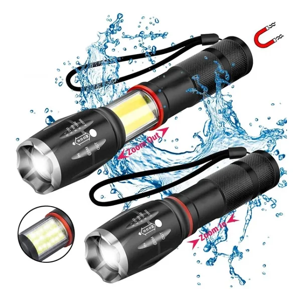 Valkyrie T6 Cob 8000 Lümen LED El Feneri - Görsel 5