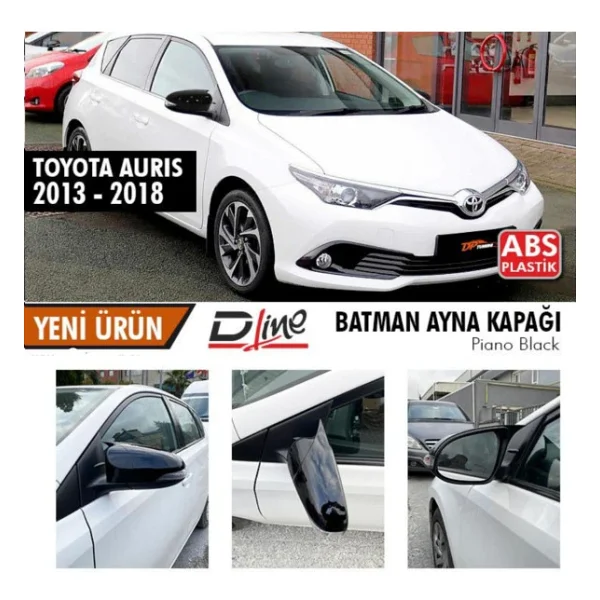 Toyota Auris 2013-2018 Yarasa Batman Ayna Kapağı Piano Black - Görsel 2