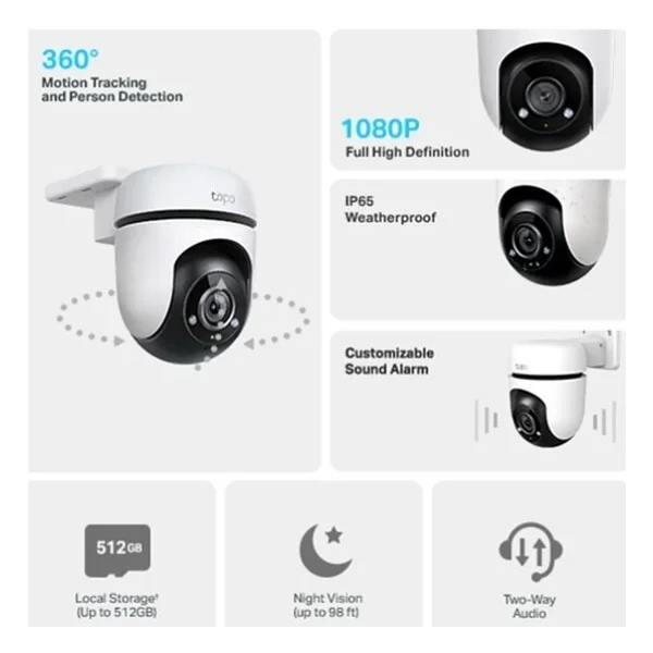 Tp-Link Tapo C500 Full HD 360 Derece Gece Görüşlü Ip Wi-Fi Güvenlik Kamerası - Görsel 7