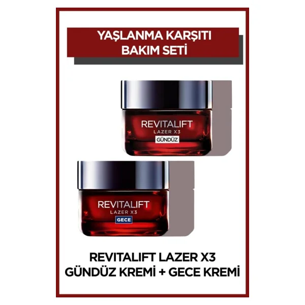 L'oreal Paris Revitalift Lazer X3 Yoğun Gündüz Bakım Kremi + Gece Bakım Kremi - Görsel 4
