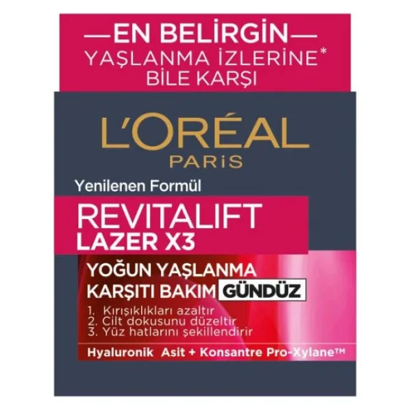 L'oreal Paris Revitalift Lazer X3 Yoğun Gündüz Bakım Kremi + Gece Bakım Kremi - Görsel 6