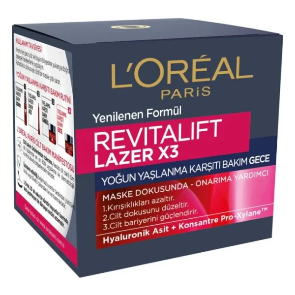 L'oreal Paris Revitalift Lazer X3 Yoğun Gündüz Bakım Kremi + Gece Bakım Kremi - Görsel 8