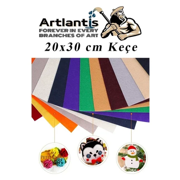 Yeşil Keçe 50x70 Cm 2.0 Mm 1 Adet Renkli Hobi Keçesi Elişi Keçesi Anasınıfı Kreş Okul Öncesi - Görsel 7