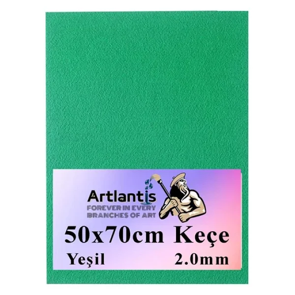 Yeşil Keçe 50x70 Cm 2.0 Mm 1 Adet Renkli Hobi Keçesi Elişi Keçesi Anasınıfı Kreş Okul Öncesi - Görsel 3