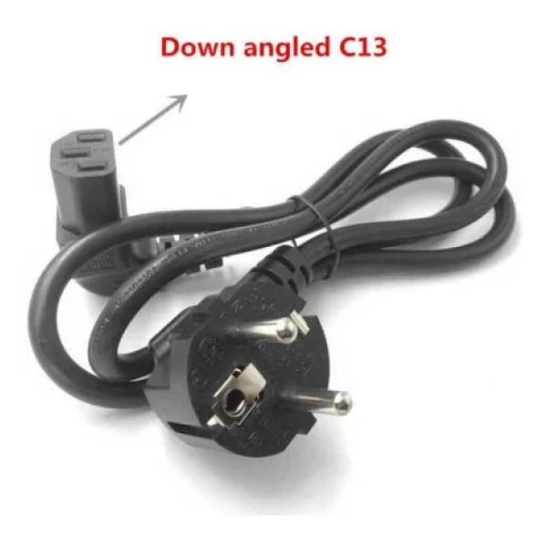 C13 Power Kablo - 90 Derece L Uc - Dik Acili - Standart Power Kablosu - 1.8 Mt - Görsel 5
