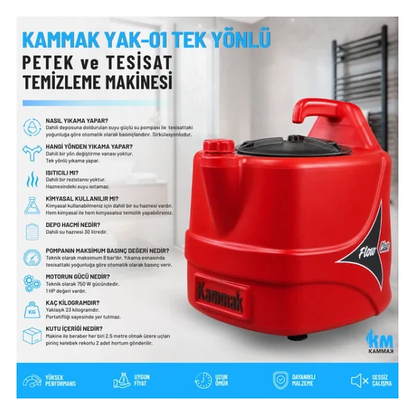 Kammak Yak-01 Tek Yönlü Petek Temizleme Makinesi - Görsel 8