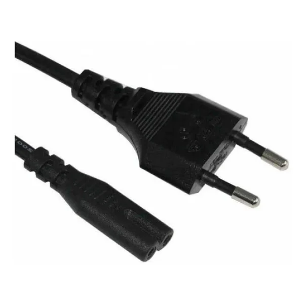 Teyp Fişi - Notebook Adaptör Işıldak Power Güç Kablosu 2 Pin - Görsel 5