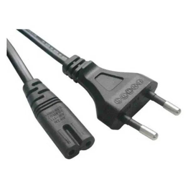 Teyp Fişi - Notebook Adaptör Işıldak Power Güç Kablosu 2 Pin - Görsel 6
