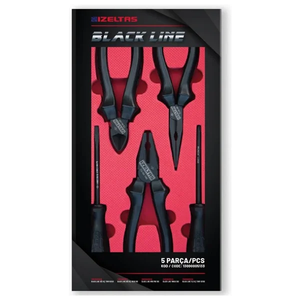 İzeltaş 13000005133 5 Parça Black Line El Aleti Seti - Görsel 4