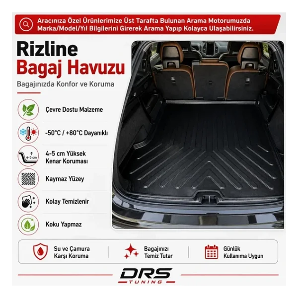 Rizline Togg T10x 2023 Sonrasi 3d Bagaj Havuzu - Görsel 4