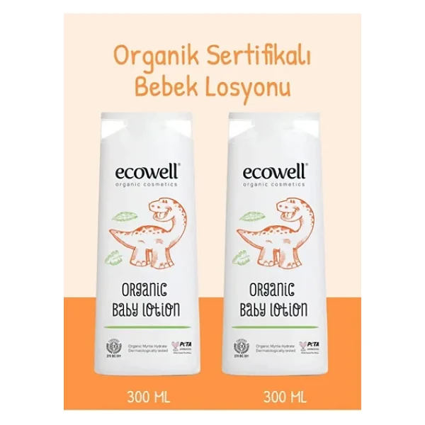 Ecowell Organik Bebek Losyonu 300 Ml 2 Adet - Görsel 3