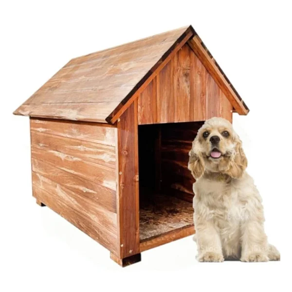 Küçük Irk Köpekler Için Doğal Ahşap Kulübe Dış Mekan Köpek Evi Kedi Evi - Görsel 5