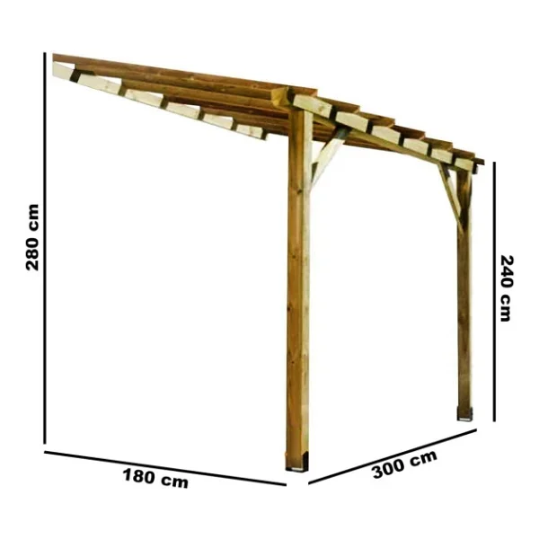 Pinoxi Ahşap Sundurma Çardak Gölgelik Bahçe Pergola Tente - Görsel 5