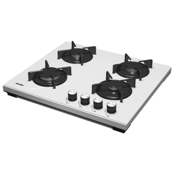 Simfer 3036 Beyaz Cam Set Üstü Ocak - Görsel 4