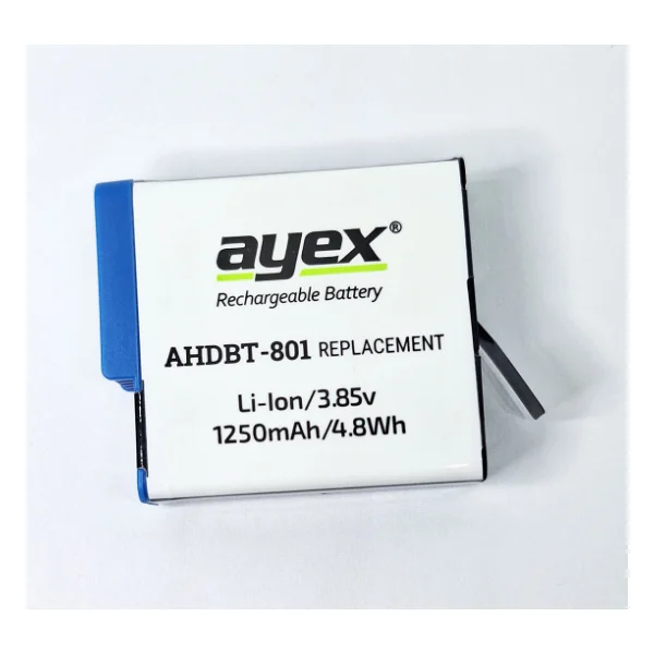 Ayex Ahdbt-801 Gopro Hero 8 - 7 - 6 - 5 Uyumlu Batarya - Görsel 5