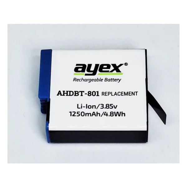 Ayex Ahdbt-801 Gopro Hero 8 - 7 - 6 - 5 Uyumlu Batarya - Görsel 6
