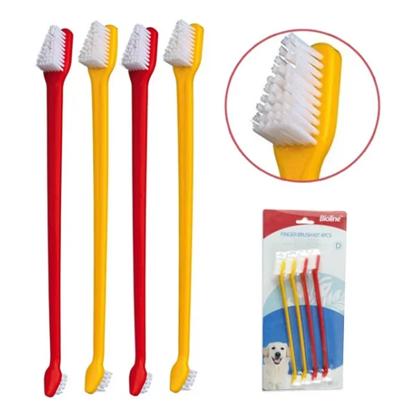 Bioline İki Uçlu Köpek Diş Fırçası 4 Lü Set - Görsel 4