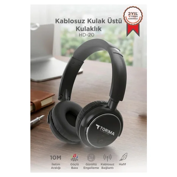 Torima HD-20 Kulak Üstü Bluetooth Kulaklık - Görsel 3