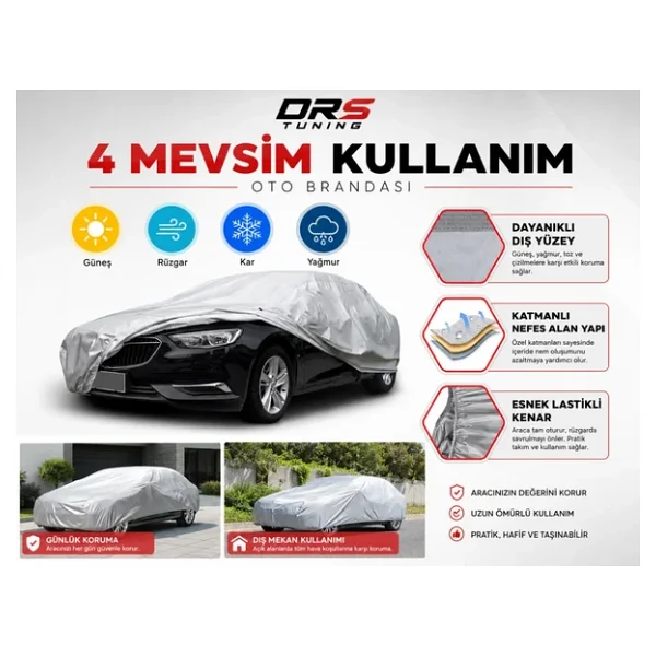 Fiat Fiorino Uyumlu Araca Özel Oto Brandası - Premium Araba Örtüsü Parça - Görsel 2