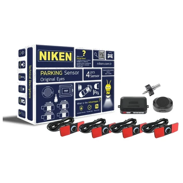 Niken Araç Geri Park Sensörü Oem Göz Model Ses İkazlı Siyah Niken - Görsel 3