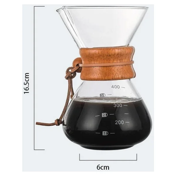 Nurgaz 400 Ml Cam Filtre Kahve Demleme Seti - Görsel 7