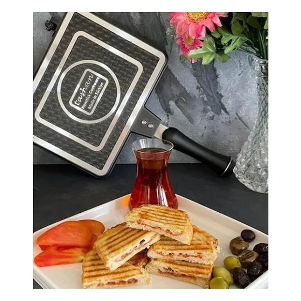 Taşhan T-0533 İç Dış Granit Ocak Üstü Emzikli El Tost Makinesi - Görsel 5