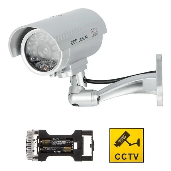 Powermaster Kırmızı Ledli Caydırıcı Sahte Maket Kamera Pilli Yanıp Sönen Işık Dış Mekan İçin Uygun - Görsel 3