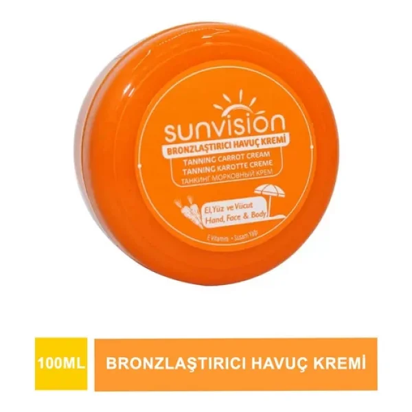 Sunvision Bronzlaştırıcı Havuç Kremi 100 Ml - Görsel 3