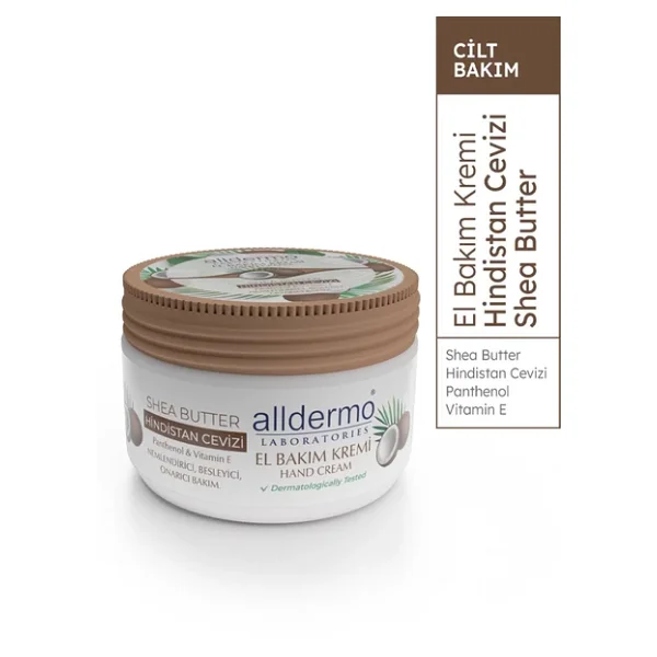 Alldermo Shea Butter Hindistan Cevizi Nemlendirici 250 Ml El Kremi - Görsel 4