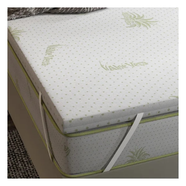 Mobpazar Yatak Pedi, Kuş Tüy Süngerli, Full Ortopedik Aloevera Yatak Pedi, 140x190 Cm - Görsel 3