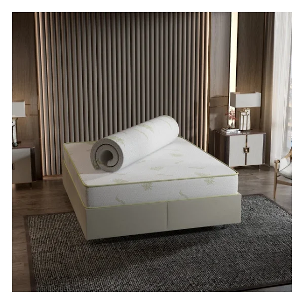 Mobpazar Yatak Pedi, Kuş Tüy Süngerli, Full Ortopedik Aloevera Yatak Pedi, 140x190 Cm - Görsel 4