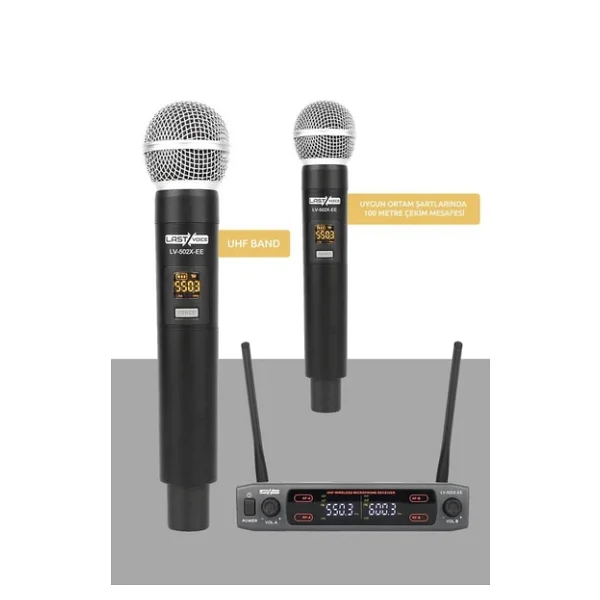 Lastvoice Lv-502ee 2'li Uhf Dijital Kablosuz El Mikrofonu - Görsel 4
