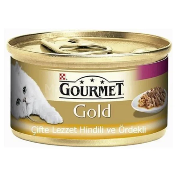 Gourmet Gold Çifte Lezzet Hindili Ve Ördekli 85 Gr Yetişkin Konserve Kedi Maması - Görsel 3
